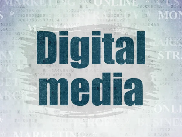 Reclame concept: Digital Media op digitale Data-Paper achtergrond — Stockfoto