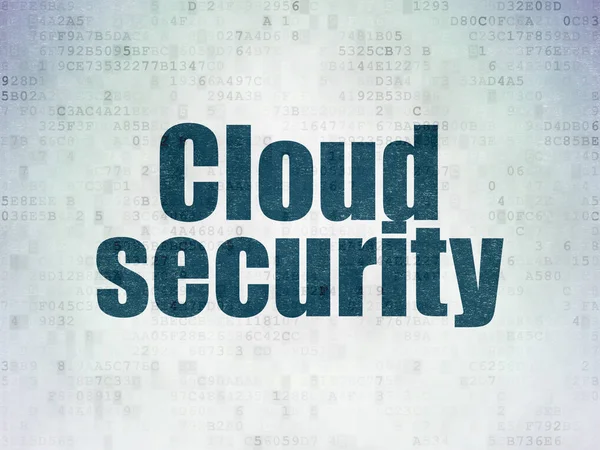 Cloud computing concept: Cloud beveiliging op digitale Data-Paper achtergrond — Stockfoto