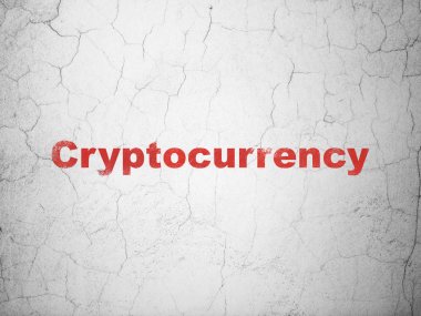 Veri kavramı: Cryptocurrency duvar arka plan üzerinde