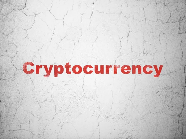 Gegevens concept: Cryptocurrency op muur achtergrond — Stockfoto