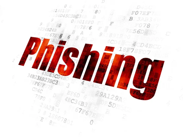 Concetto di privacy: phishing su sfondo digitale — Foto Stock