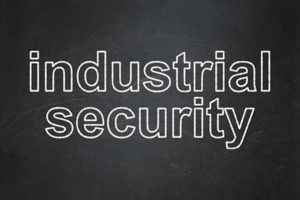 Concetto di protezione: sicurezza industriale su fondo lavagna — Foto Stock