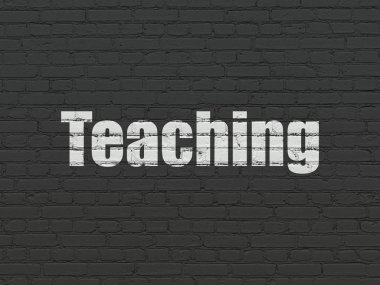 Eğitim kavramı: duvar arka plan üzerinde öğretim