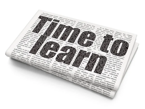 Concepto de aprendizaje: Tiempo para aprender sobre los antecedentes periodísticos — Foto de Stock