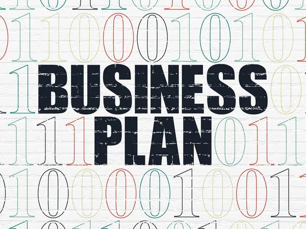 Business concept: Business Plan on wall background — Stock Photo, Image