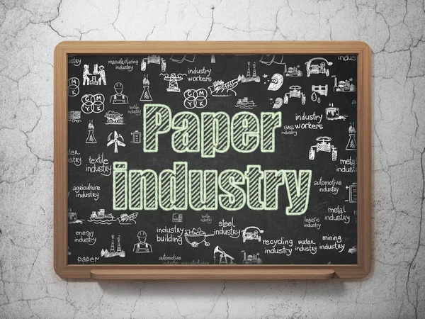 Industry concept: Paper Industry on School board background