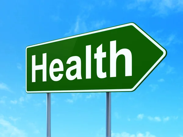 Health concept: Health on road sign background — Stock Photo, Image