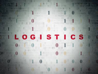 Ekonomi kavramı: dijital veri kağıt arka plan üzerinde lojistik