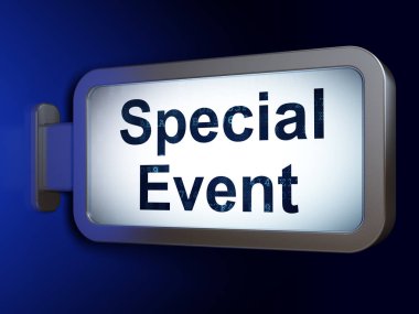 İş kavramı: billboard arka plan üzerinde özel olay