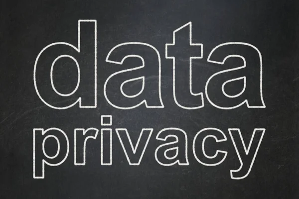 Concetto di privacy: privacy dei dati su sfondo lavagna — Foto Stock