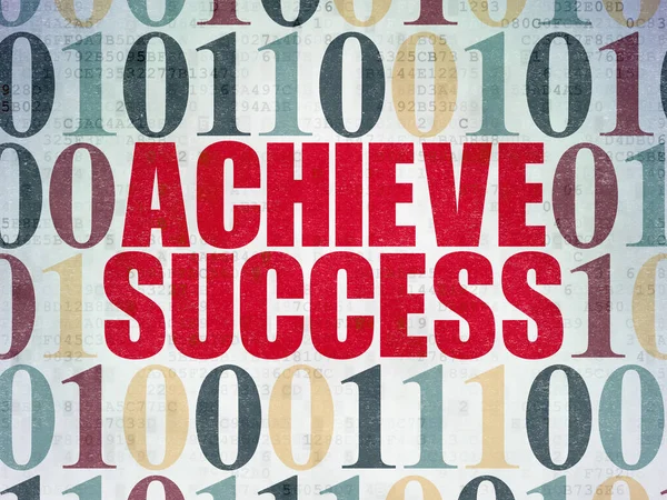Concetto di business: raggiungere il successo sul background della Digital Data Paper — Foto Stock
