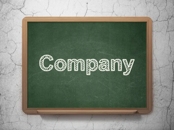 Концепція бізнесу: Компанія на фоні крейдяної дошки — стокове фото