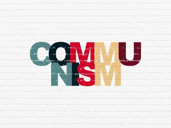 Politik koncept: Kommunism på vägg bakgrund — Stockfoto