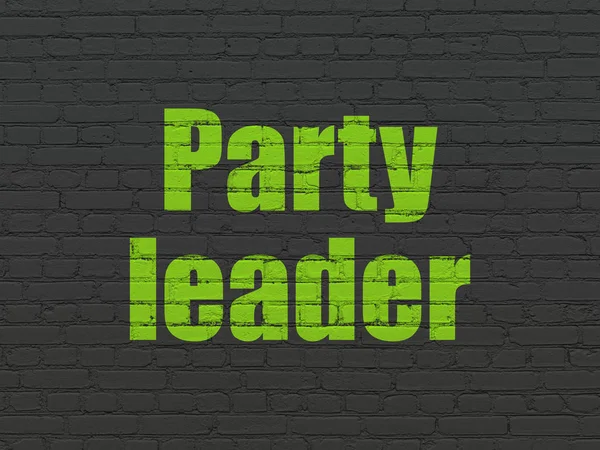 Conceito político: Líder do partido no fundo do muro — Fotografia de Stock