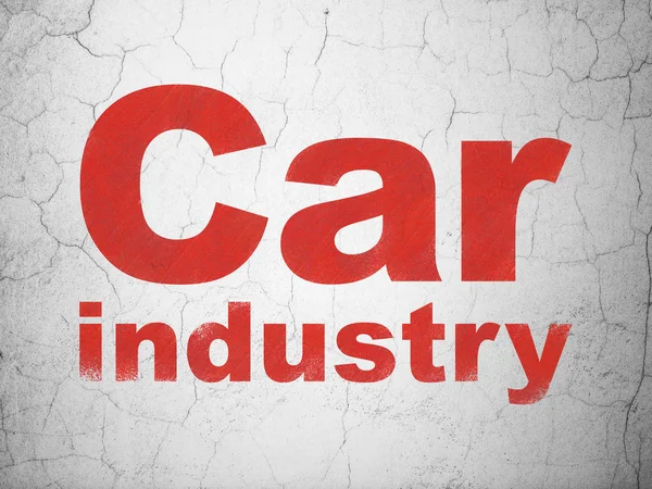 Koncept průmyslu: automobilový průmysl na zeď na pozadí — Stock fotografie
