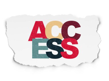 Koruma kavramı: yırtık kağıt arka plan üzerinde erişim