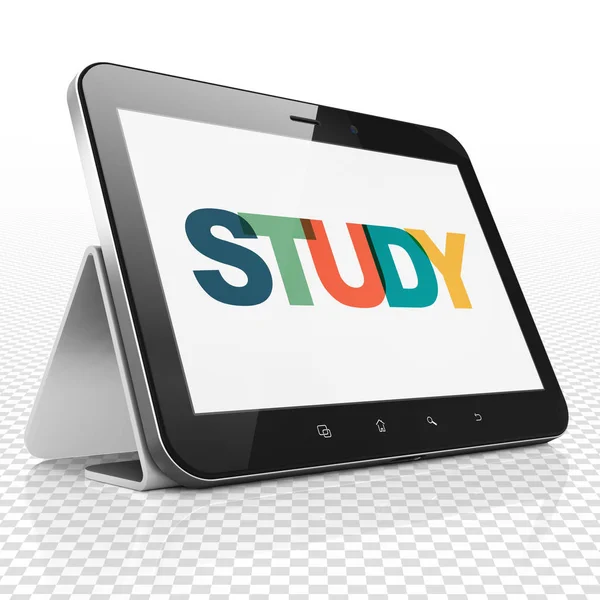 Concepto de estudio: Tablet Computer con Study en pantalla — Foto de Stock