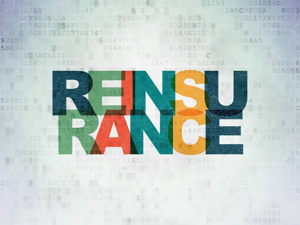 Försäkring koncept: återförsäkring på Digital Data papper bakgrund — Stockfoto