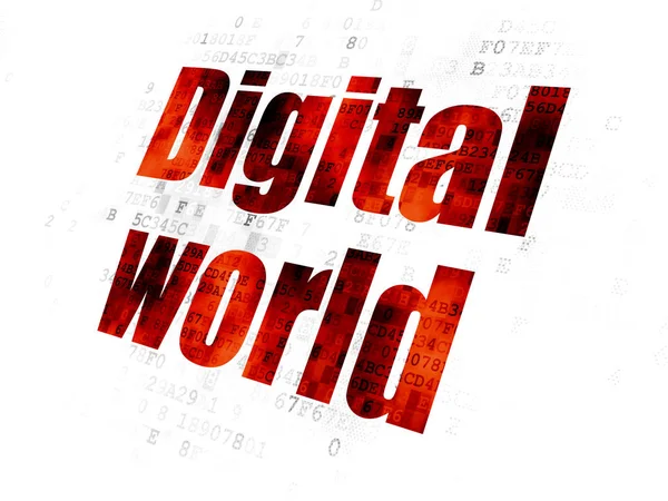 Information concept: Digital World on Digital background — Stock Photo, Image