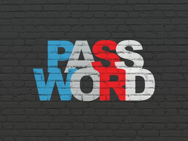 Concetto di sicurezza: Password sullo sfondo della parete — Foto Stock