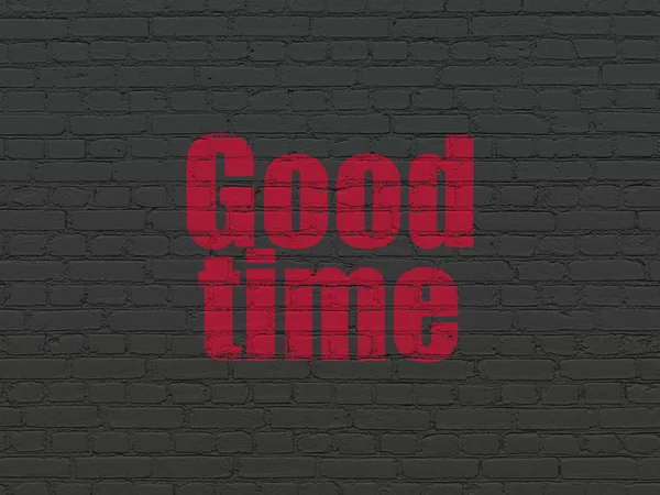 Timeline concept: Good Time on wall background — Stock Photo, Image