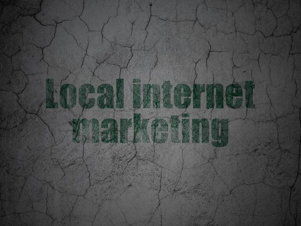 Concetto di marketing: Internet Marketing locale su sfondo grunge wall — Foto Stock