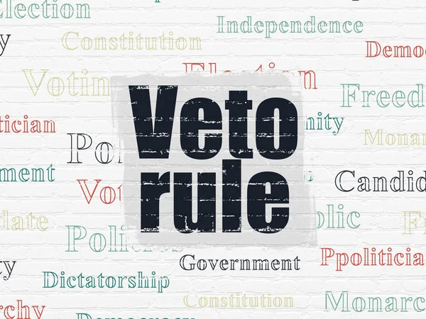 Conceito político: Veto Rule on wall background — Fotografia de Stock