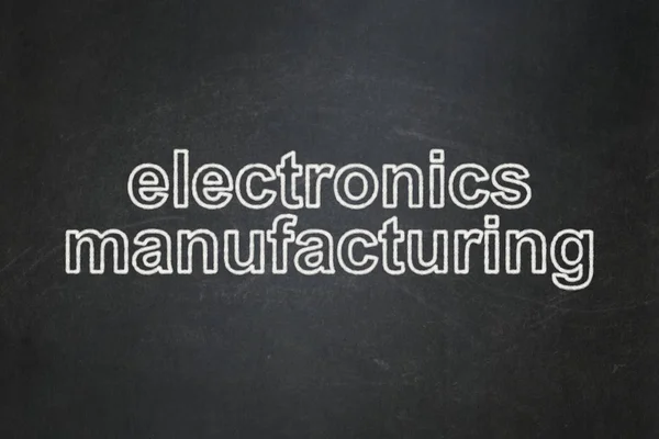 Manufacuring concept: Electronics Manufacturing on chalkboard background — Stock Photo, Image