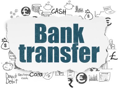 Para kavramı: yırtık kağıt arka plan banka havalesi