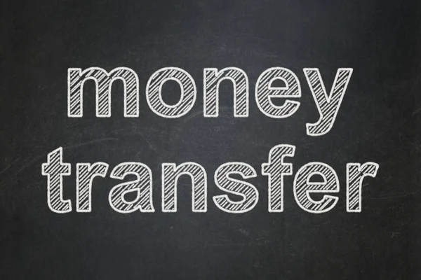 Valuta concept: Money Transfer op schoolbord achtergrond — Stockfoto