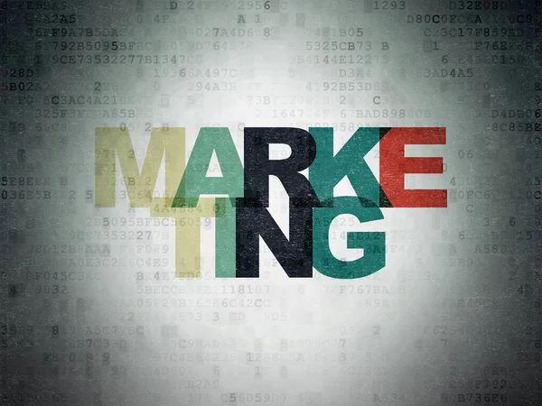 Concetto di pubblicità: Marketing sul background della Digital Data Paper — Foto Stock