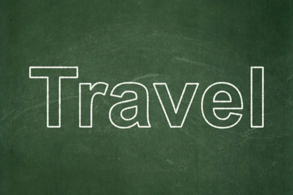 Tatil kavramı: Kara tahta arka plan üzerinde seyahat — Stok fotoğraf