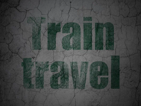 Conceito de férias: Train Travel on grunge wall background — Fotografia de Stock