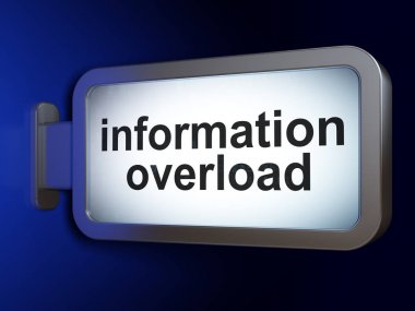 Data concept: Information Overload on billboard background clipart