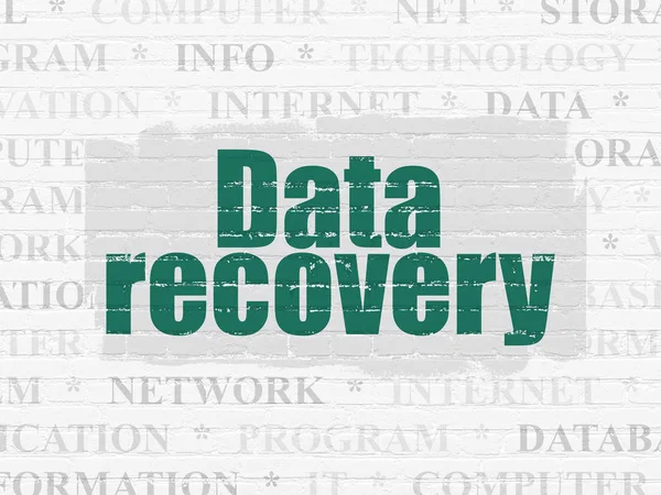 Gegevens concept: Data Recovery op muur achtergrond — Stockfoto