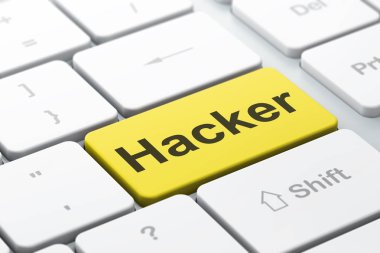 Güvenlik kavramı: Hacker bilgisayar klavye arka plan üzerinde