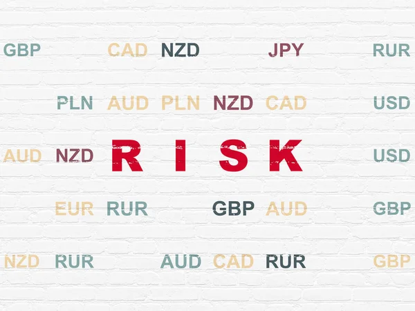 İş kavramı: duvar arka plan üzerinde Risk
