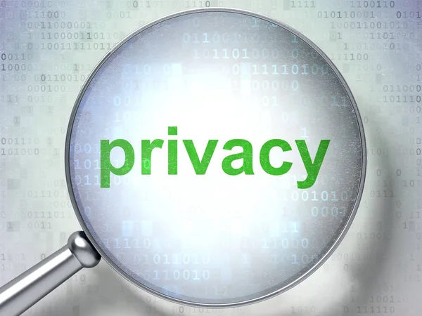 Concetto di protezione: Privacy con vetro ottico — Foto Stock