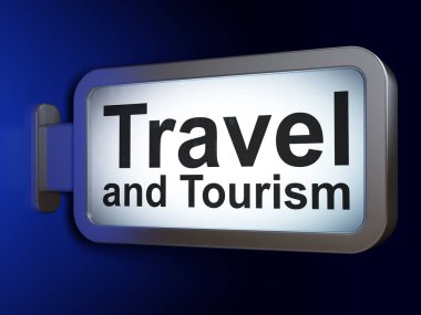 Tatil kavramı: billboard arka plan üzerinde seyahat ve Turizm