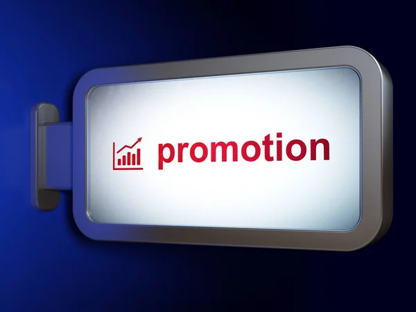 Advertising concept: Promotion and Growth Graph on billboard background — Stock Photo, Image