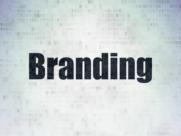Advertising concept: Branding on Digital Data Paper background