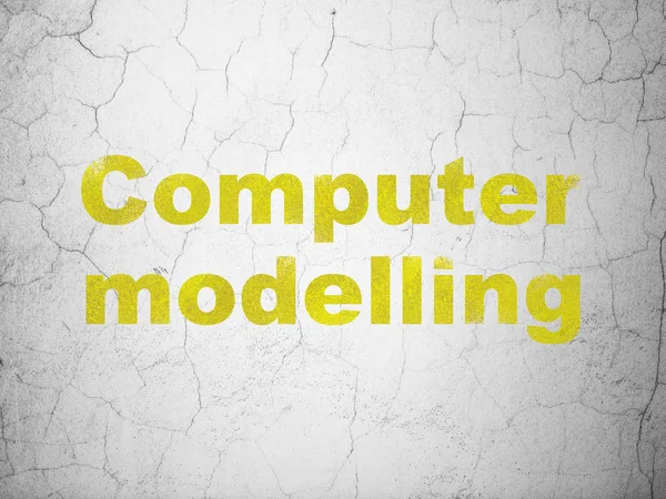 Conceito de ciência: Modelagem computacional em fundo de parede — Fotografia de Stock