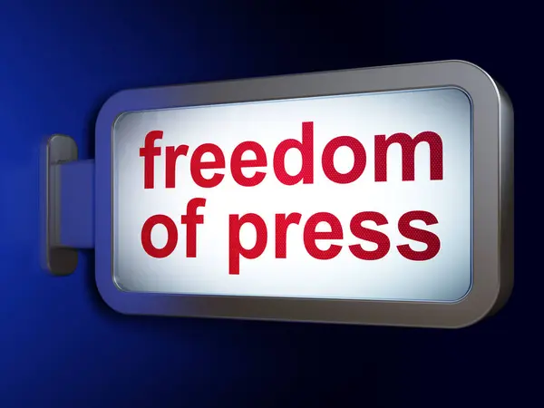 Politisches Konzept: Pressefreiheit auf Plakatwänden — Stockfoto