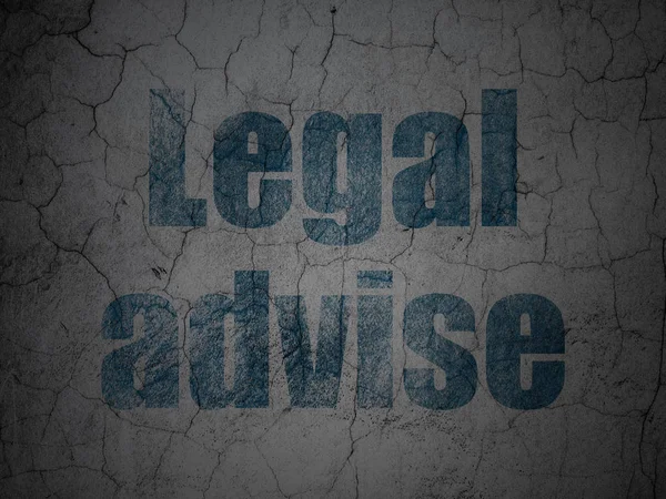 Zákon koncept: právní radu na pozadí zeď grunge — Stock fotografie
