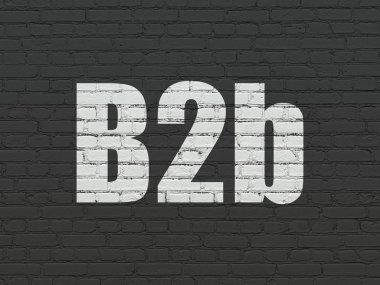iş kavramı: duvar arka planda b2b
