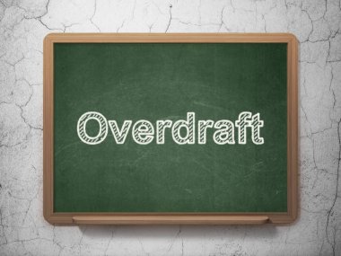 Ekonomi kavramı: Kredili Mevduat kara tahta arka plan üzerinde