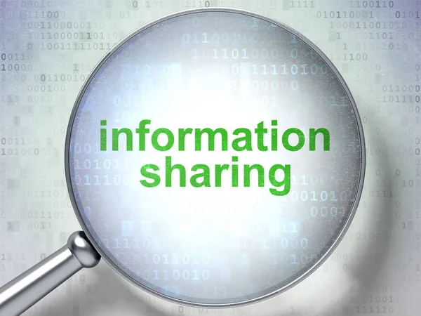 Information concept: Information Sharing with optical glass — Stock Photo, Image