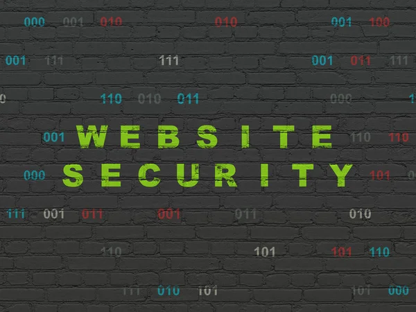 Concepto de seguridad: Sitio web Seguridad en fondo de pared —  Fotos de Stock