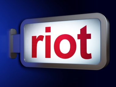 Politika kavramı: billboard zemin üzerine isyan