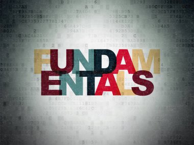 Bilim kavramı: dijital veri kağıt arka plan üzerinde temelleri
